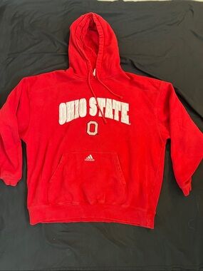 adidas Red Ohio State Pullover Hoodie